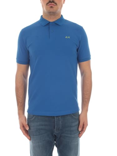 Sun 68 Polo Solid Regular S/S Royal, blau, XL von SUN 68