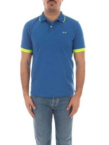 Sun 68 SUN68 Herren Poloshirt Small Stripe Fluo Royal, blau, XXL von SUN 68