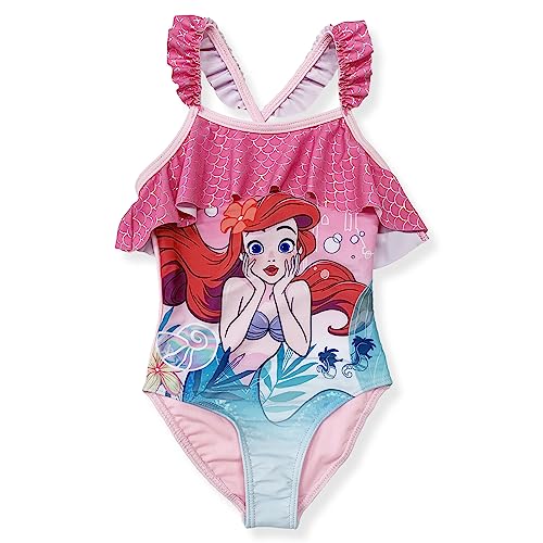 Badeanzug Ariel, Disney, Prinzessin, Strandkostüm für Mädchen, Rosa von SUN CITY