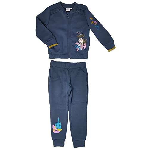 SUN CITY Frozen II, Disney, Elsa und Anna, Sweatshirt mit Reißverschluss und Hose, für Mädchen, Blu, 4 Jahre von SUN CITY