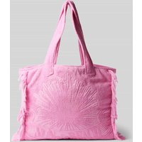 SUN OF A BEACH Strandtasche aus Frottee mit Fransen in Pink, Größe 1 von SUN OF A BEACH