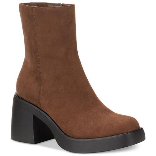 Sun + Stone Tiannaa Damen-Stiefelette mit Blockabsatz, Rost, 42 EU von SUN STONE