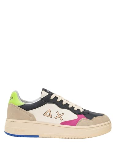SUN68 Herren Big Basket Z44148 Sneaker, Weiß Schwarz Pink, 41 EU SUN68 Herren Big Basket Z44148 Sneaker, Weiß Schwarz Pink, 41 EU von SUN68
