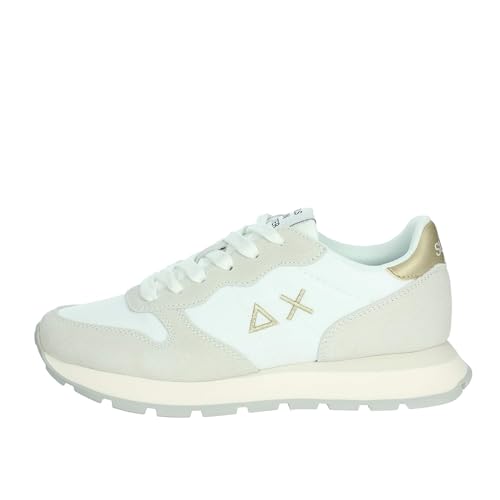 SUN68 Unisex Ally Gold Silver Sneaker, Bianco, 39 EU von SUN68