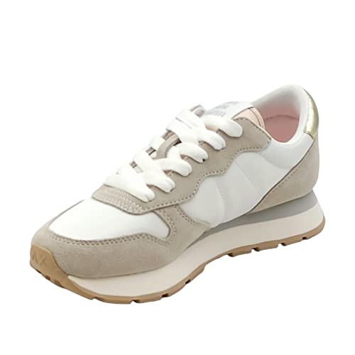 SUN68 Sneaker Running Ally Gold Silver in Suede/Tessuto Bianco/Panna Donna DS23SU03 Z33202 37 von SUN68