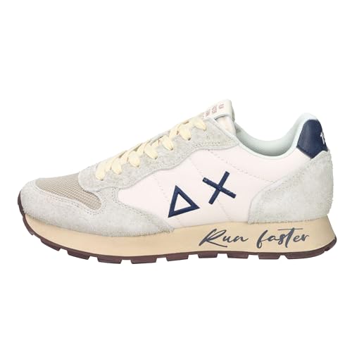 SUN68 Sneaker Running Tom Vintage Wildleder/Nylon Weiß Creme, Cremeweiß., 40 EU von SUN68