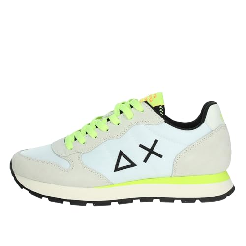 SUN68 Unisex Tom Fluo Sneaker, Bianco, 45 EU von SUN68