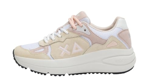 SUN68 Unisex Venus Suede Sneaker, Bianco Panna, 39 EU von SUN68