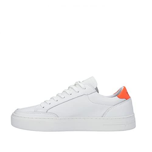 Sneaker Sun68 Skate in pelle bianco/ arancione fluo U23SU16 Z42125 45 von SUN68