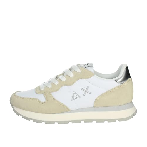 Sneaker running Sun68 Ally gold silver in suede/ tessuto bianco panna donna DS24SU03 Z34202 38 von SUN68