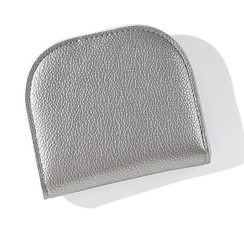 Kleine Geldbörse Damen Viele Fächer Portemonnaie Damen Klein und im Kurzformat Kleiner Geldbeutel Damen Elegante und Süße Brieftasche Damen mit Münzfach (Silber) von SUNAVY