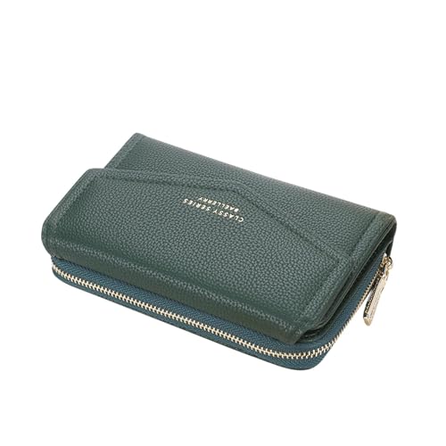 Geldbörse Damen Mittelgroß mit Münzfach, Geldbeutel Damen Mittelgroß Viele Fächer mit 10 Kartenfächer, Kleines Portemonnaie PU Leder von SUNAVY