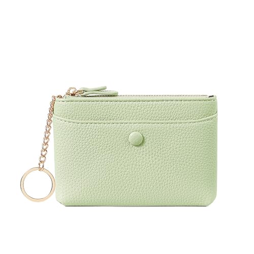 Kleines Portemonnaie Damen PU Leder Geldbörse Damen Klein und im Kurzformat Geldbeutel Damen Klein Münzfach Mini Portmonee Damen (Grün) von SUNAVY