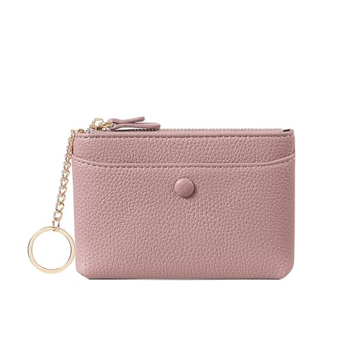 Kleines Portemonnaie Damen PU Leder Geldbörse Damen Klein und im Kurzformat Geldbeutel Damen Klein Münzfach Mini Portmonee Damen (Lila) von SUNAVY