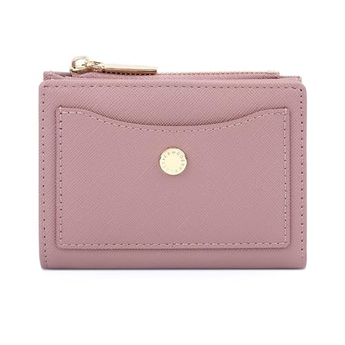 SUNAVY Portemonnaie Damen Klein, Kleiner Geldbeutel Damen mit Münzfach kleine geldbörse Damen mit 6 Kartenfächer, Elegante und Süße Portmonee Brieftasche für Teenager Mädchen (Rosa) von SUNAVY