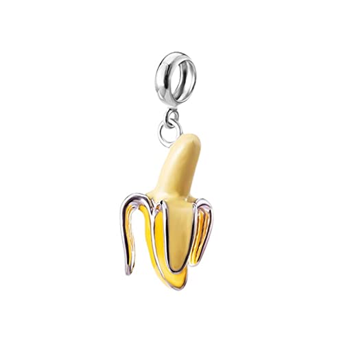 SUNCN 925 Silber Bead Charm Geschälte Banane Obst Anhänger Charms Perlen Fit Armband Halskette Diy Frauen Schmuck 1Pcs, Silber, SUNCN 925 Silber Bead Charm Geschälte Banane Obst Anhänger Charms Perlen Fit Armband Halskette Diy Frauen Schmuck 1Pcs, Silber, von SUNCN