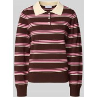 SUNCOO PARIS Strickpullover mit Umlegekragen Modell 'PREGO' in Bordeaux, Größe XS von SUNCOO PARIS