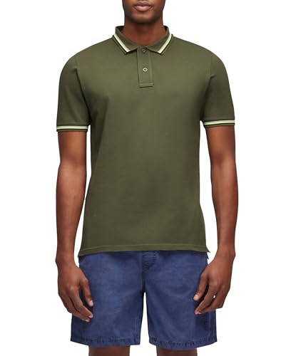 SUNDEK Herren Baumwoll-Piqué-Polohemd mit Zipfelspitzen L Grün von SUNDEK