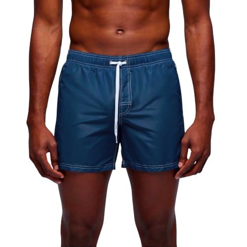 SUNDEK Herren Classic 14 Inch Elastic Waist Swim Short Boardshorts, 00724-Navy 24, S von SUNDEK