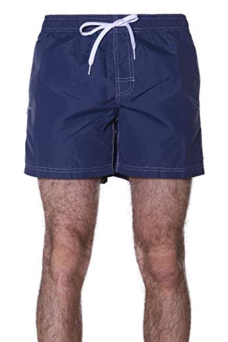 SUNDEK Herren Classic 14 Inch Elastic Waist Swim Short Boardshorts, Marineblau, Rot, Weiß, Blau, XXX-Large von SUNDEK