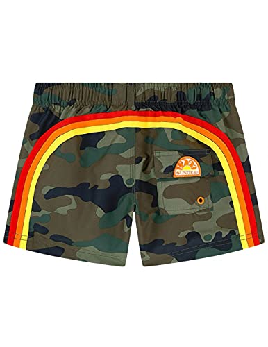 Sundek 504 Badeshorts für Jungen, Camouflage Gr. 12 Jahre, grün von SUNDEK