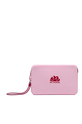 Sundek Donna mini pochette in PVC con logo AW406ABPV100 53201 col.rosa TU/Rosa von SUNDEK