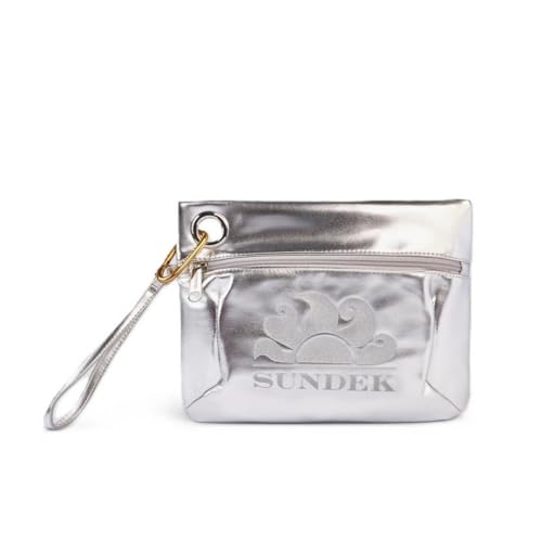 Sundek Pochette AW416ABPU7LA LAMINATED CLUT 186LA Argento Argento/TU von SUNDEK