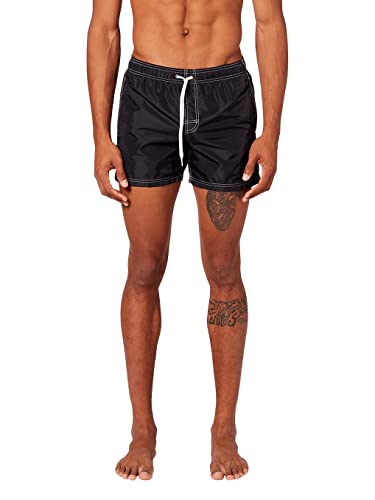 Sundek Uomo Costume M504Bdta100 Elastic Waist 14'' 00433 Swim Trunks Col.Black 33 XXL/Nero von SUNDEK