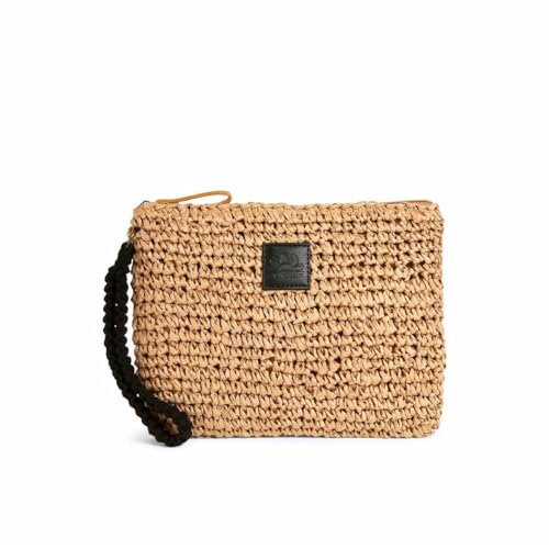 Sundek Wmns Pochette AW740ABPA100 Mono Straw Han 13000 Tan Paglia Nero Paglia Nero/TU von SUNDEK