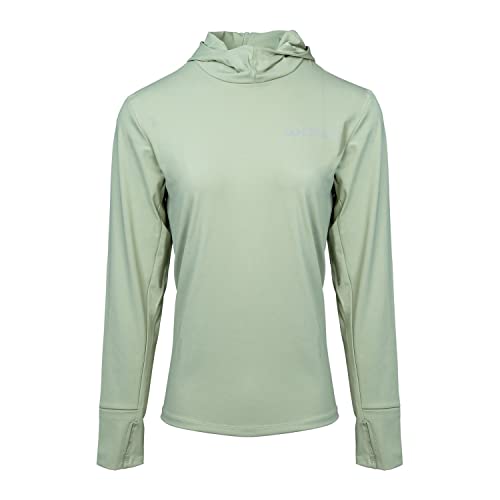 SUNDRIED Damen Fitness Hoodie Leichtes Trainings-Kapuzen-Sweatshirt mit Daumenlöchern für Yoga, Gym und Laufen (Grün, L) von SUNDRIED