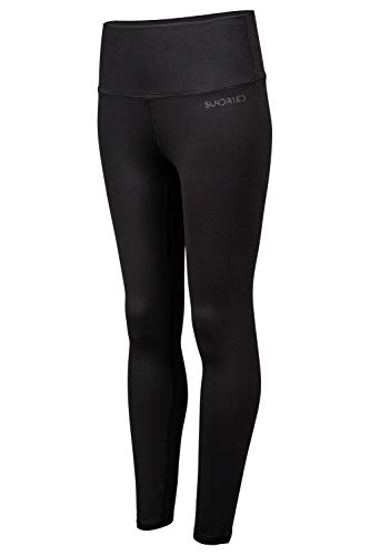 SUNDRIED Damen Premium-7/8 Trainingshose Fitness Tights (Schwarz, XS) von SUNDRIED