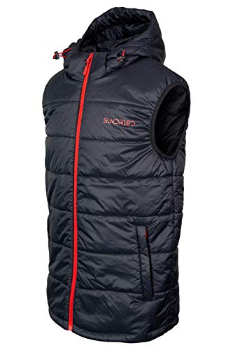 SUNDRIED Frauen gesteppte Padded Gilet recyceltes Material Leichtes atmungsaktiv (schwarz, L) von SUNDRIED