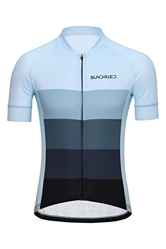 SUNDRIED Herren -Eisblau -Zyklus -Trikot Kurzärmel -Straßenrad -Top -Mountainbike -Hemd für Männer (EIS) von SUNDRIED