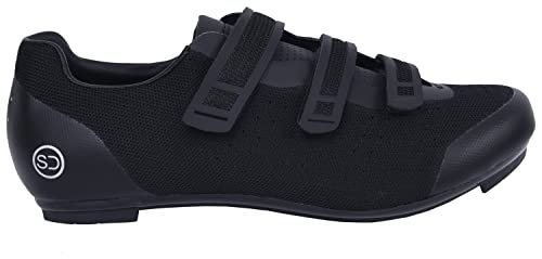 SUNDRIED Knit Rennradschuhe Unisex Herren- und Damen-Fahrradschuhe für den Rennradsport (41, Schwarz) von SUNDRIED