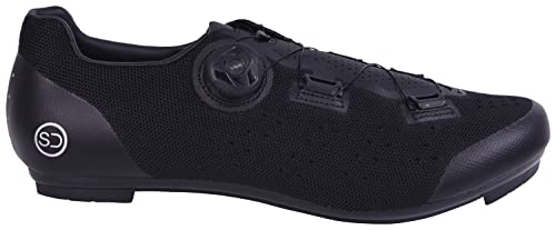 SUNDRIED Knit Road Cycle Schuhe Unisex Herren- und Damen-Fahrradschuhe für den Rennradsport (40, Schwarz) von SUNDRIED