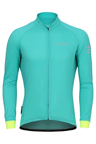 SUNDRIED Langarm-Radtrikot für Herren, Rennrad-Radtrikot, Mountainbike-Radsatz (Türkis, XL) von SUNDRIED