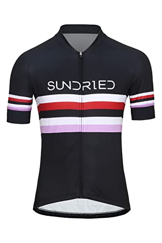 SUNDRIED Männer mit kurzem Ärmeln mit dem Fahrrad mit dem Fahrrad mit dem Fahrrad mit dem MTB -Hemd für Männer (schwarz L) von SUNDRIED