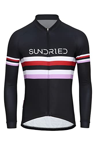 SUNDRIED Männer mit langem Ärmeln mit dem Fahrrad mit dem Fahrrad mit dem Fahrrad mit dem MTB -Hemd für Männer (schwarz L) von SUNDRIED