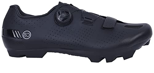 SUNDRIED Pro MTB Fahrradschuhe Unisex Herren und Damen Mountainbike Fahrradschuhe (41, Schwarz) von SUNDRIED