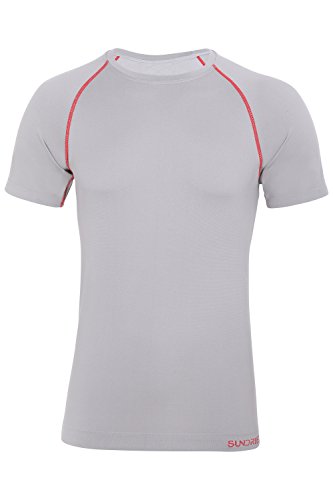 SUNDRIED Ultra Cool T-Shirt der Männer athletischen Sport Top Für Radfahren Laufen Crossfit Fitness Training Made in Italy (Small, Grey) von SUNDRIED