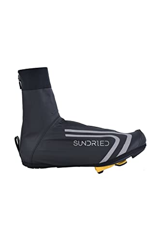 SUNDRIED Unisex Überschuhe Winddichte Thermozyklus-Überschuhe für Rennrad und MTB (44-46, Schwarz) von SUNDRIED