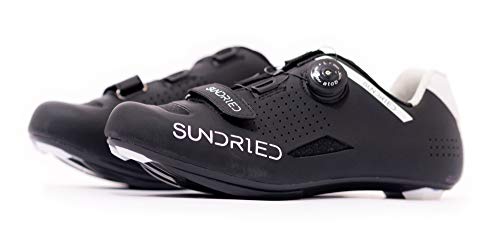 Sundried Mens Pro Rennradschuhe verwenden mit Klampen MTB, Spin Cycle, Innen Reiten Rennrad (UK11, Schwarz) von SUNDRIED