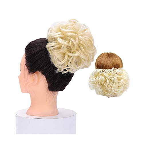 Haarteile Haarknoten Chignon-Haarteil Curly Dutt Haarverlängerungen Scrunchie Hochsteckfrisur Haarteile Synthetische Kämme in unordentlichem Dutt Haarteil for Frauen Brötchen Haare (Color : X-102) von SUNESA