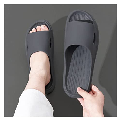 Hausschuhe Badeschuhe Sandalen Home Badezimmer Hausschuhe Badezimmer Hausschuhe Männer und Frauen Simple Home Indoor Sandalen Mode Badesandalen rutschfeste Gummipantoffeln (Color : Schwarz, Size : 4 von SUNESA