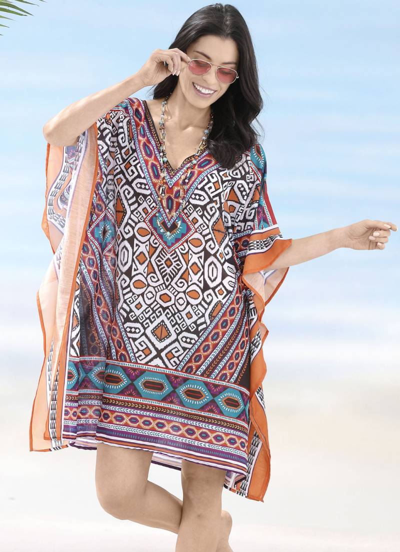 Sunflair Tunika mit platziertem Druckdessin, leicht transparent, Multicolor, Größe 50 Sunflair Tunika mit platziertem Druckdessin, leicht transparent, Multicolor, Größe 50 von SUNFLAIR