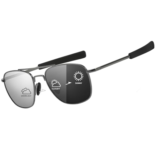SUNGAIT Herren Militär Sonnenbrille Polarisierte Pilot Style - Bajonett-Tempel SGT285QBS-EU von SUNGAIT
