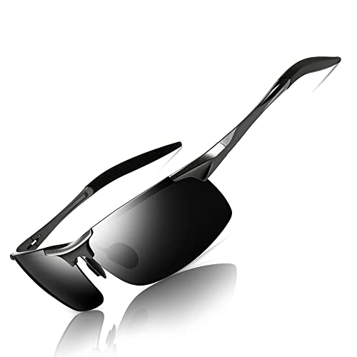 SUNGAIT Herren-Sonnenbrille, polarisiert, zum Autofahren, Angeln, Golf, Metallrahmen, UV400 SGT177QH-DE von SUNGAIT