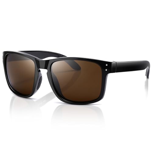 SUNGAIT No Bounce & Slip Leichte polarisierte Sonnenbrille passend für Männer Frauen Jugendliche Laufen Golf SGT806LHC DE von SUNGAIT