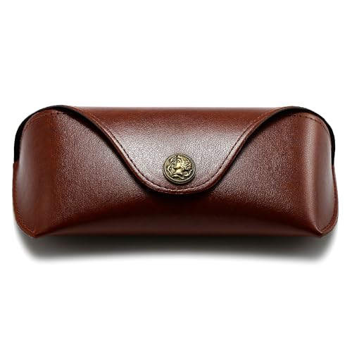 SUNGAIT Sonnenbrille Schutzhülle Tragbare Brillentasche PU Leder Hard Shell Sonnenbrille Halter(braun) SGTCASE-ZSEU von SUNGAIT