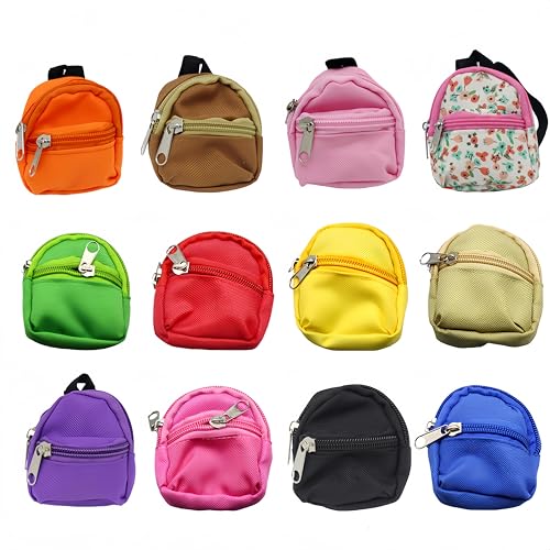Rucksack mit doppeltem Reißverschluss, geeignet für Puppenzubehör, Dekoration von SUNGDOGIN